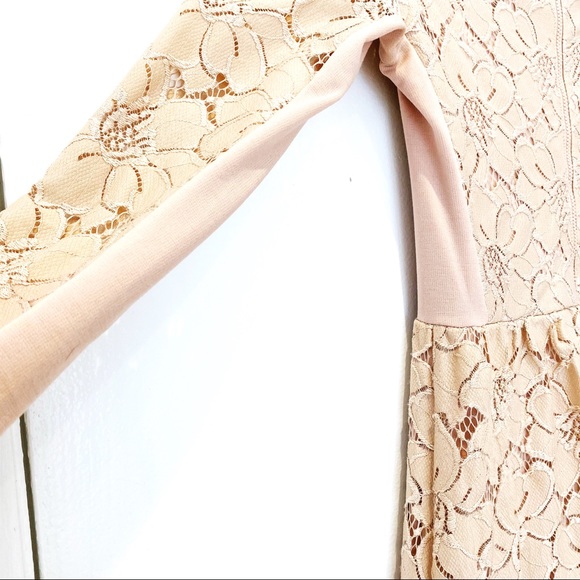 Blush pink floral lace H&M dress - Picture 4 of 7